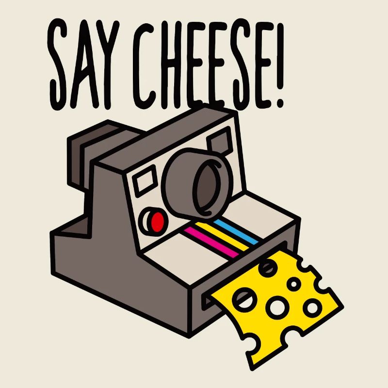 Say cheese funny hipster camera cartoon