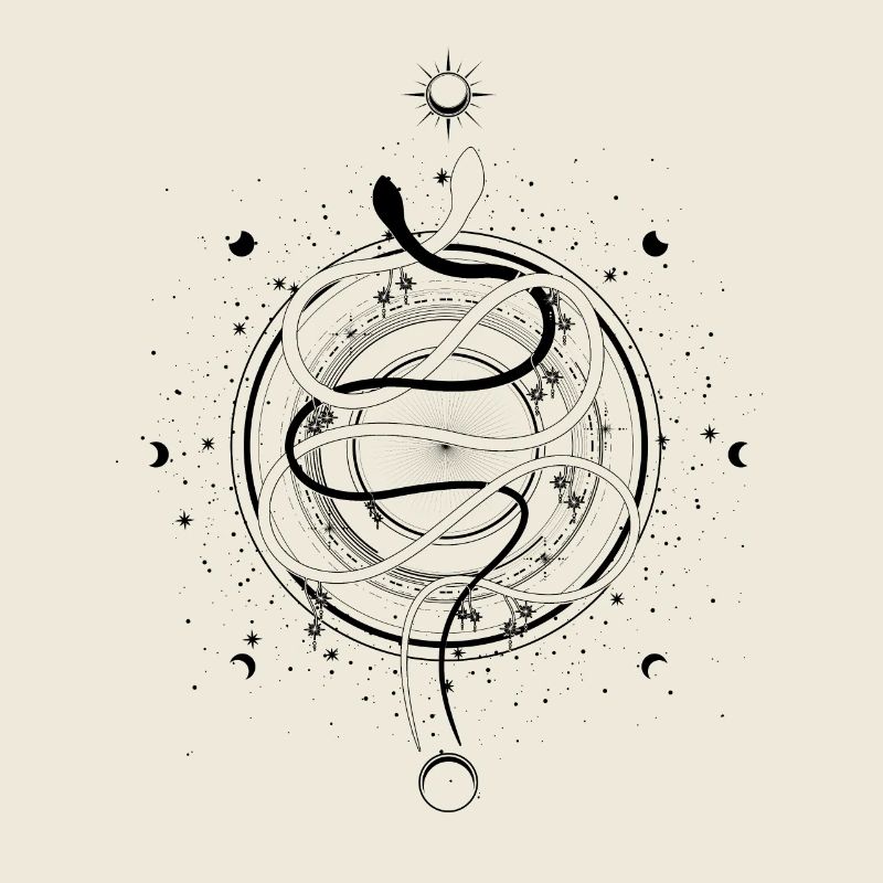 Serpents Lune Phase Occulte Wicca Goth Clothes