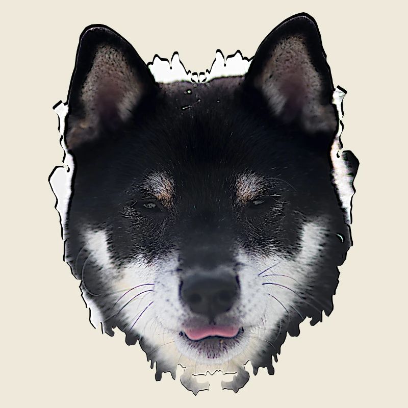 Conception du visage du chien de nuit
