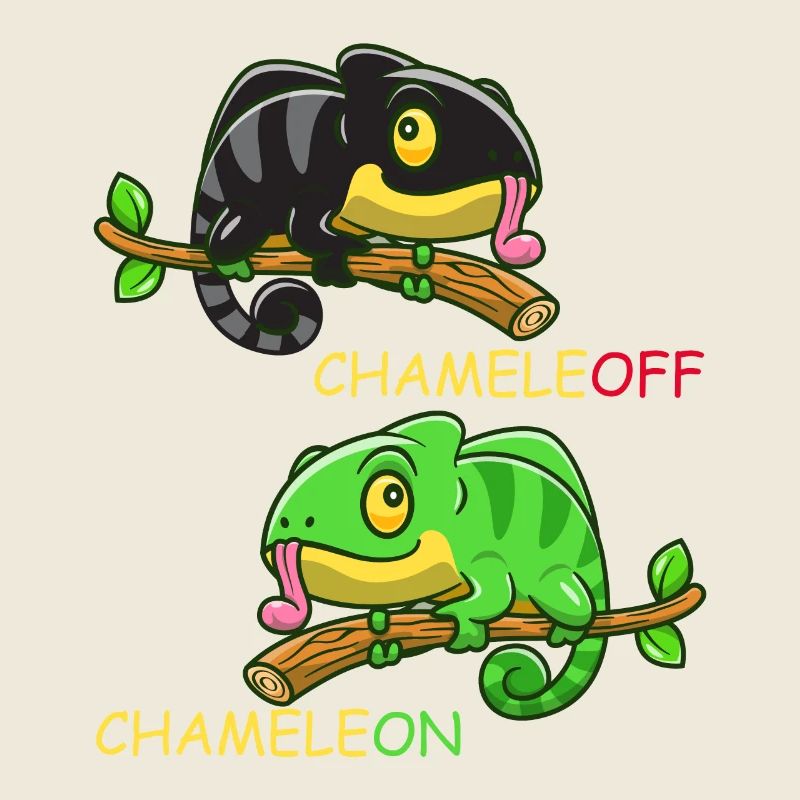 Chameleon Chamäleon Eidechse Witz Witziges Reptil