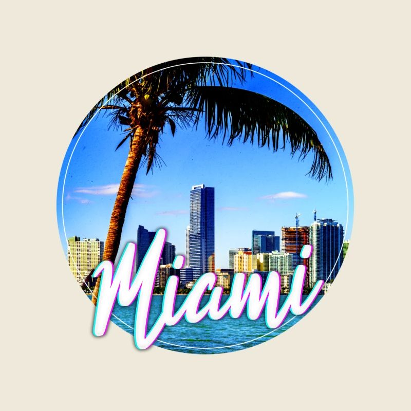 Skyline des palmiers néons de Miami