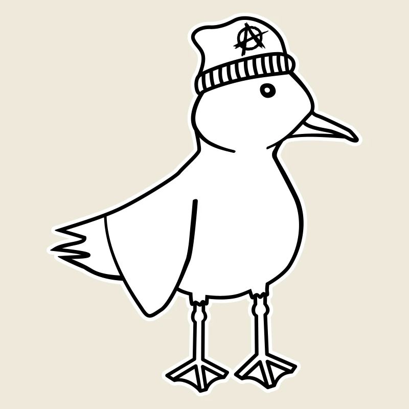 Seagull Anarchy – Vilain Maritime Hipster Art côtier