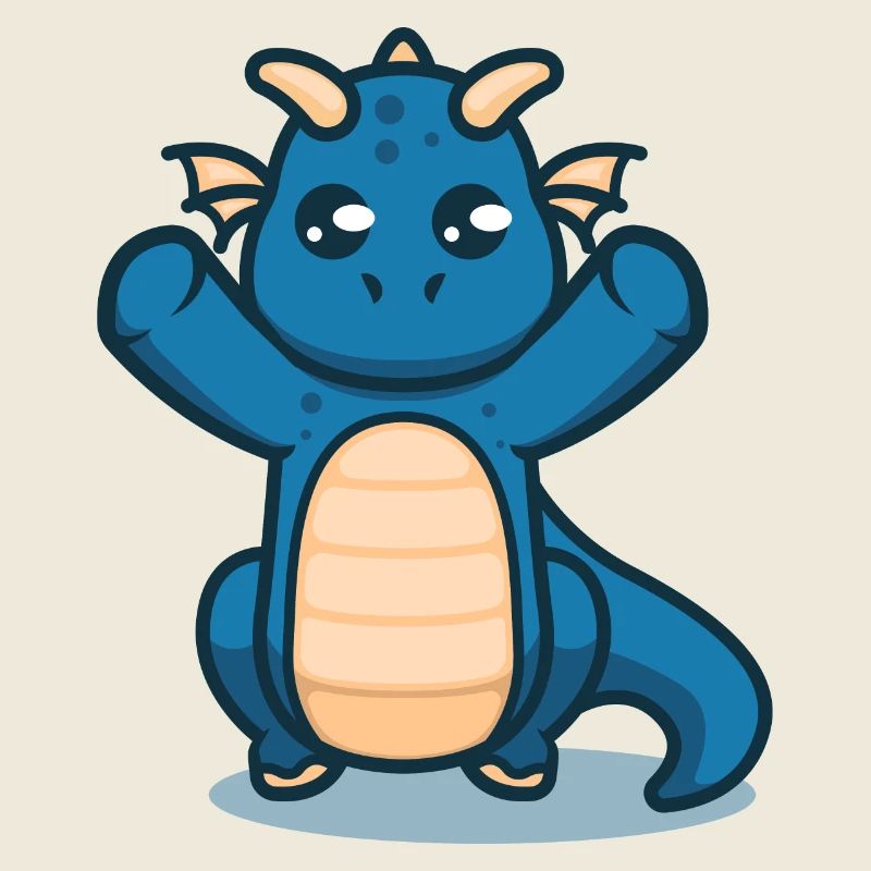 Süßer Baby Drache will auf den Arm
