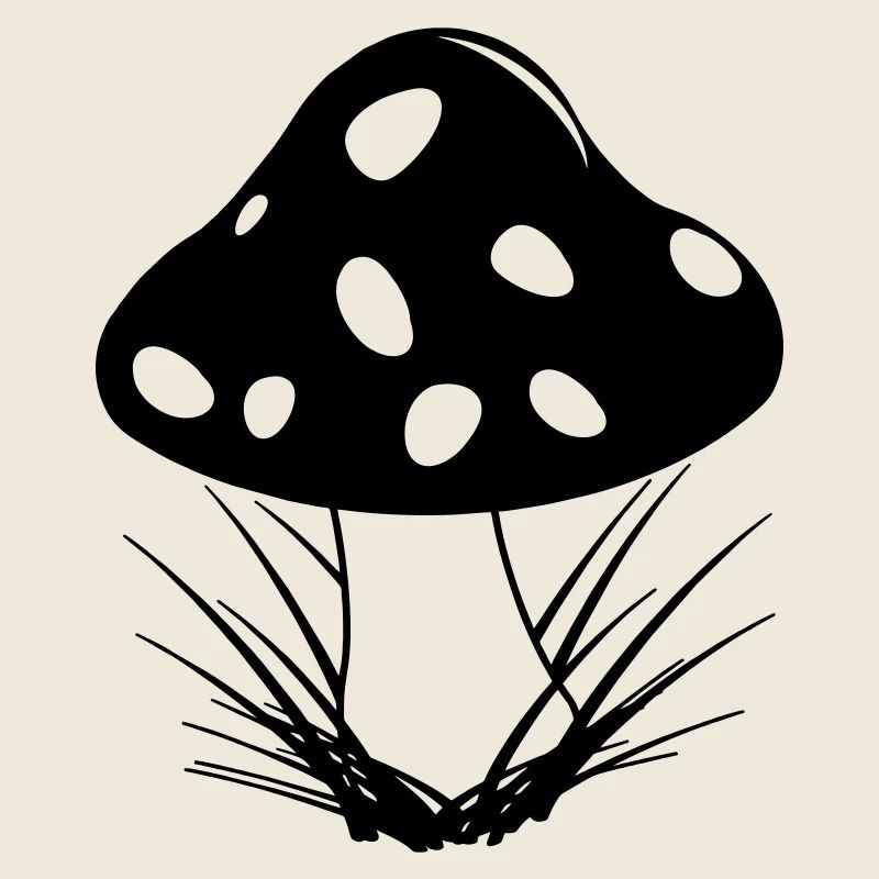 Autumn mushroom with white dots