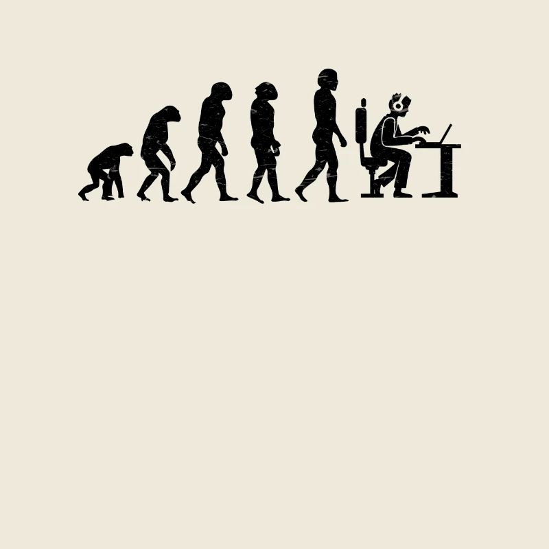 Évolution de Gamer Gambler Nerd Geek Progamer