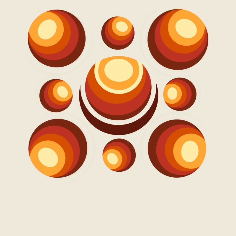 Retro Ball Pattern Mid-Century