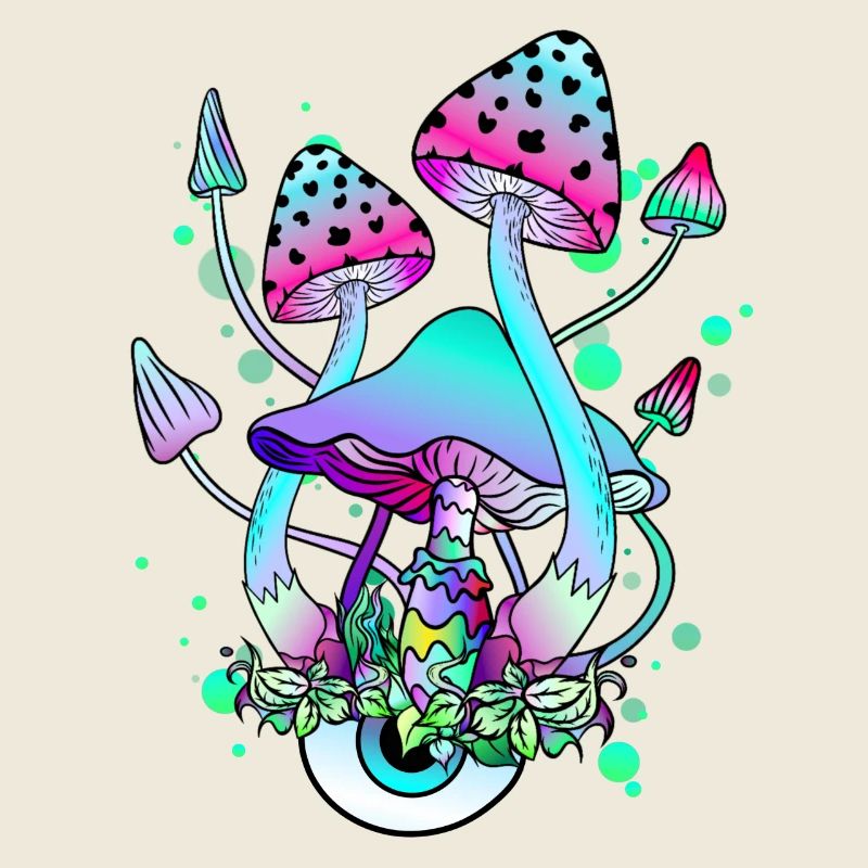 Champignons Magiques Goa Psy Trance Mushroom Art