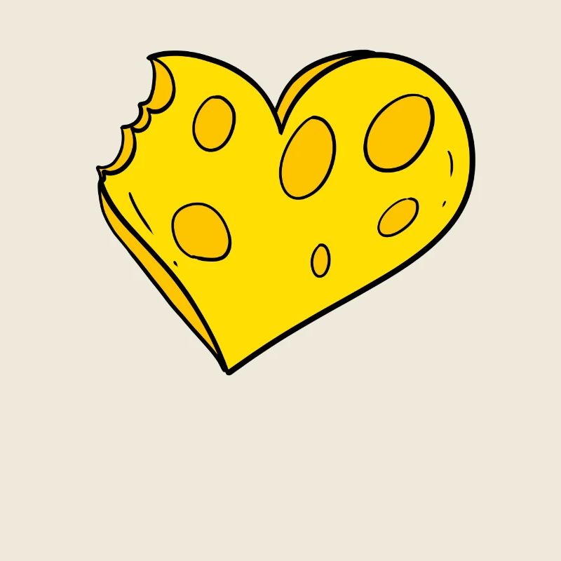 Herz aus Käse - Käse Liebe