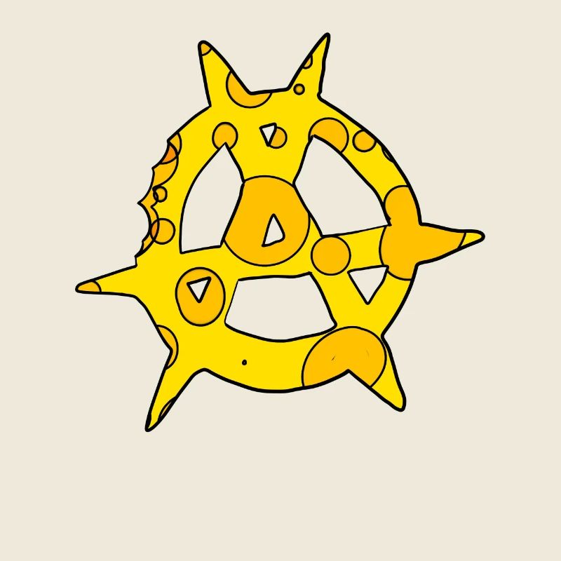 Anarchie Symbol Käse