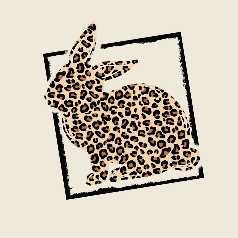 Lapin bien camouflé en look léopard