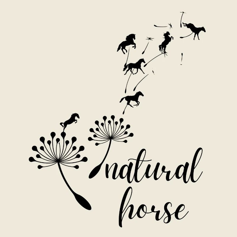 Natural Horse mit Blumen