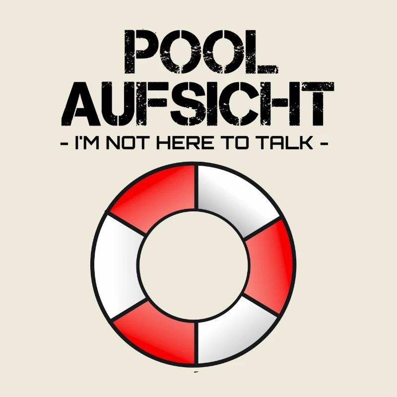 Pool Aufsicht mit Rettungsring