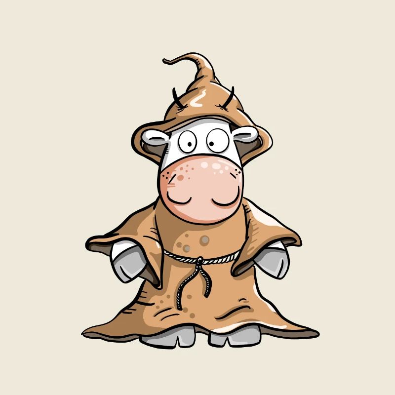 Vache avec capuchon de moine I COWtte jeu de mots