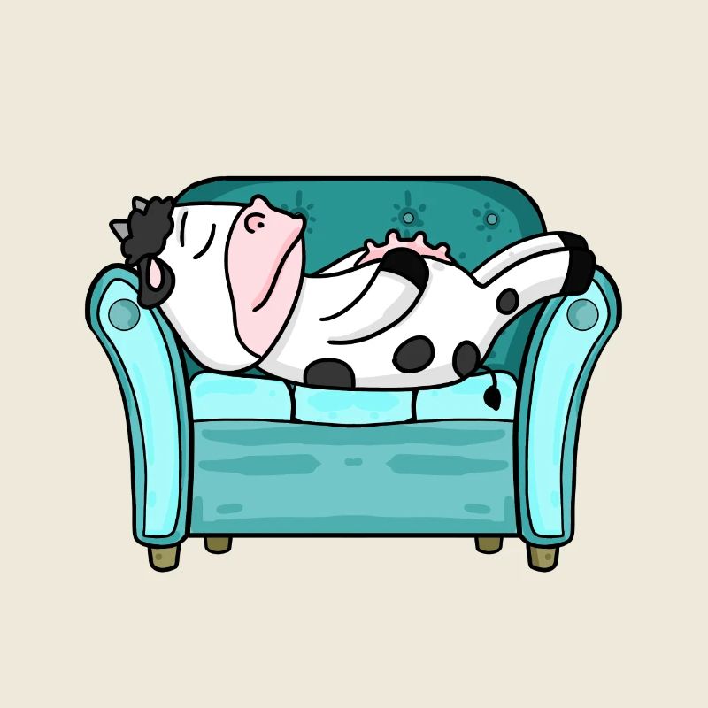 Lit de vache Couché Sommeil Sommeil