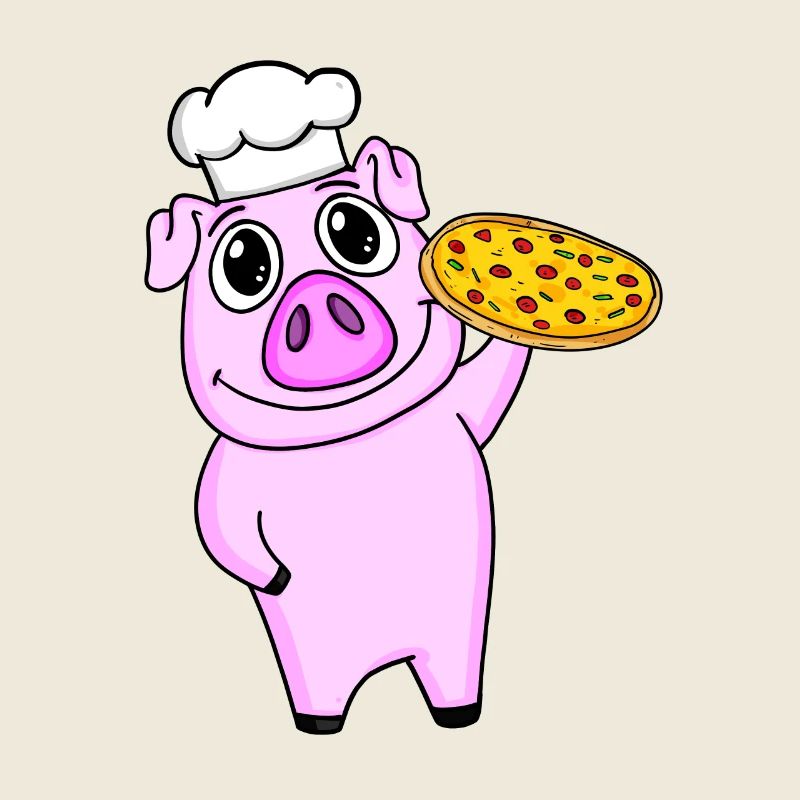 Pizzabäcker Pizza Koch Schwein Italienisch
