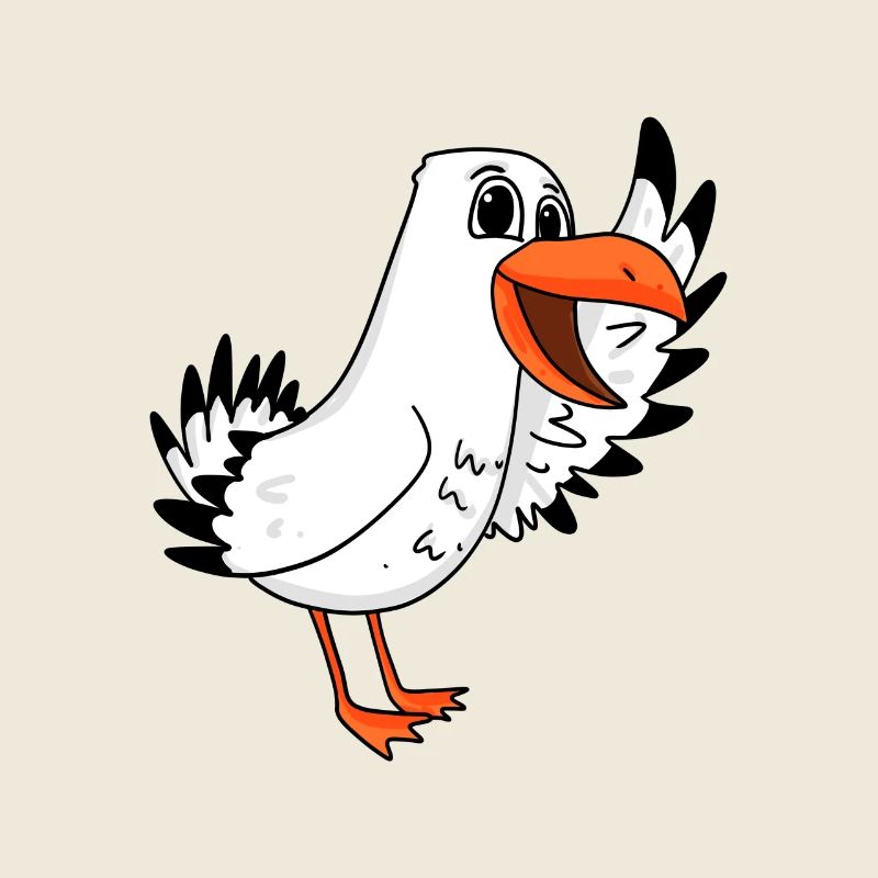 Möwe Begrüßung