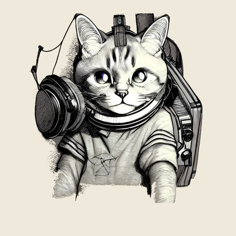 DJ Chat aux yeux bleus
