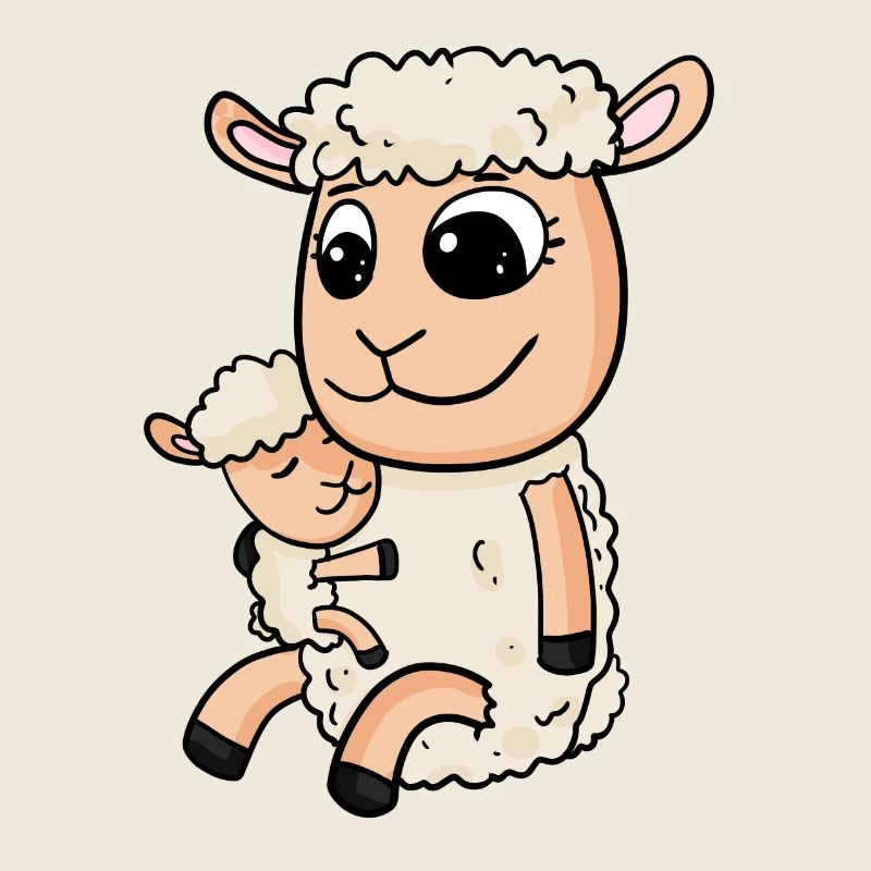 Moutons avec bébé moutons