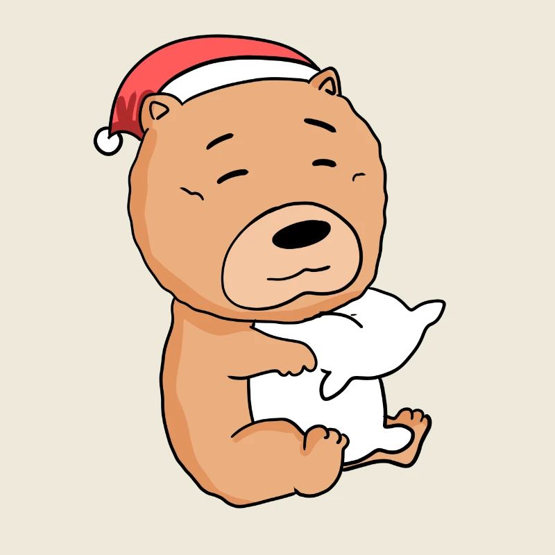 Chow Chow Chien Noël Sommeil Fatigué