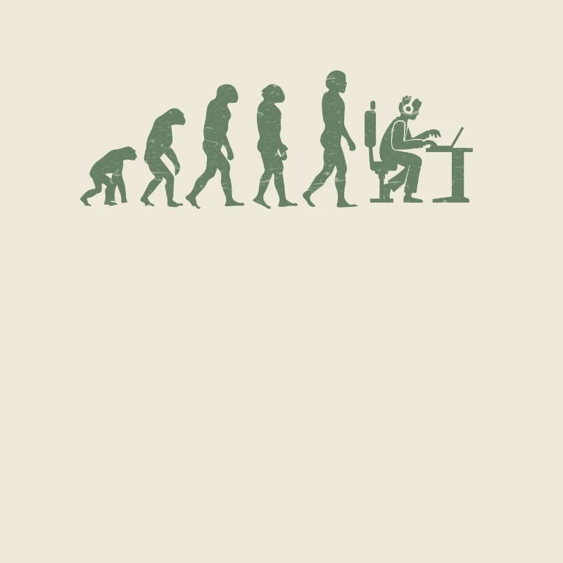 Évolution du Gamer Zocker Nerd Geek Progamer