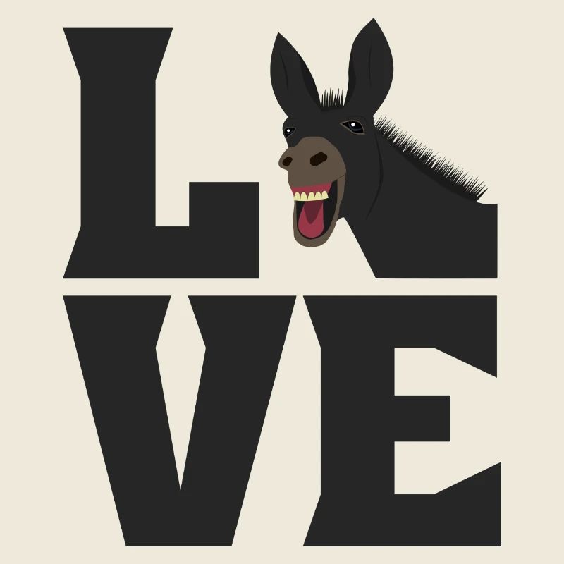 LOVE Muli Esel Liebe Maultier Pferd