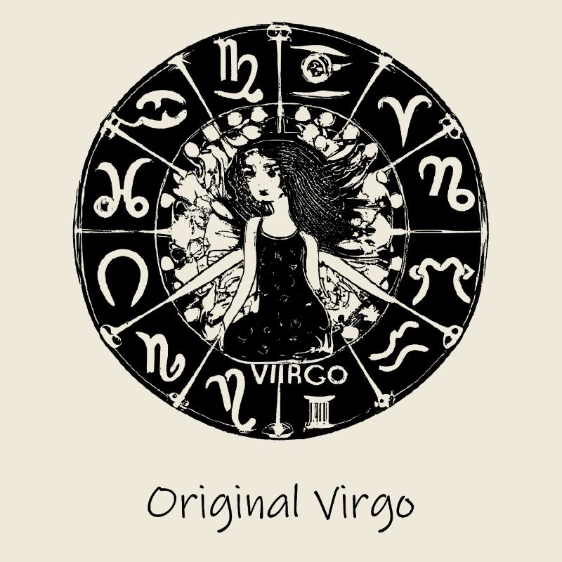 Signe du zodiaque Vierge 002 noir