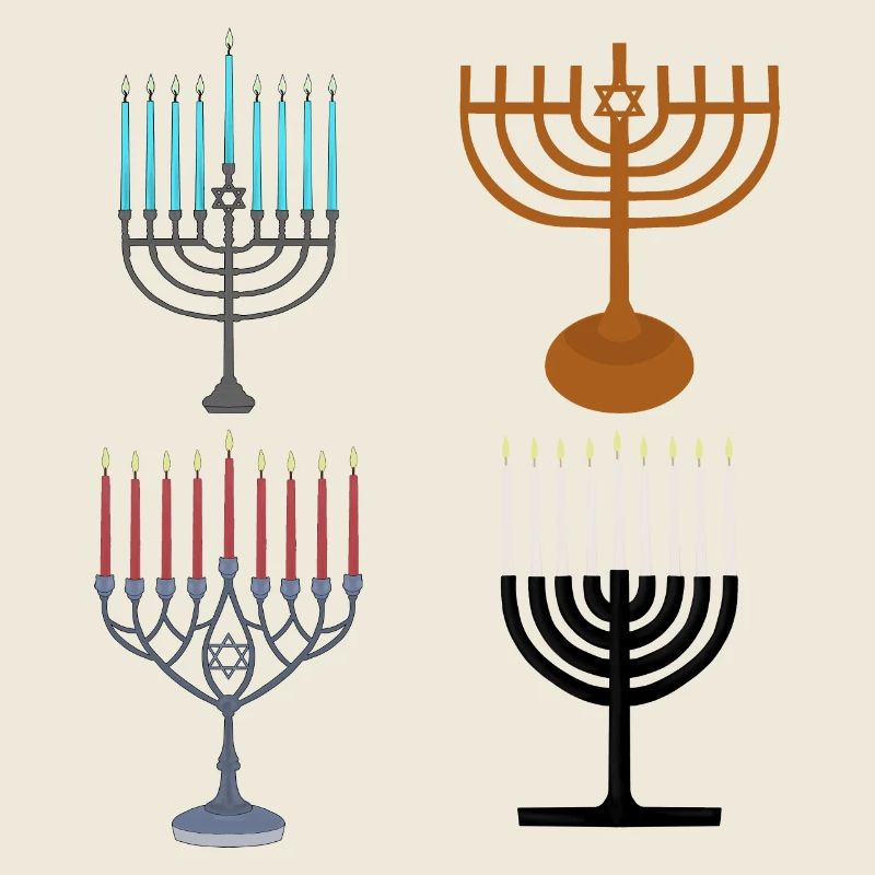 Hanoukka Menorah Chanukiah Judaïsme Religion juive