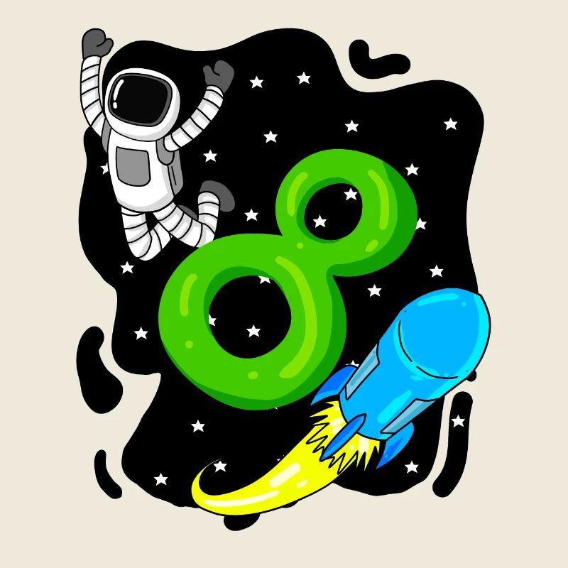 8e anniversaire - 8 ans Jeune astronaute