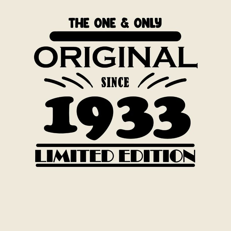 1933 - Année de construction 1933 - Né en 1933