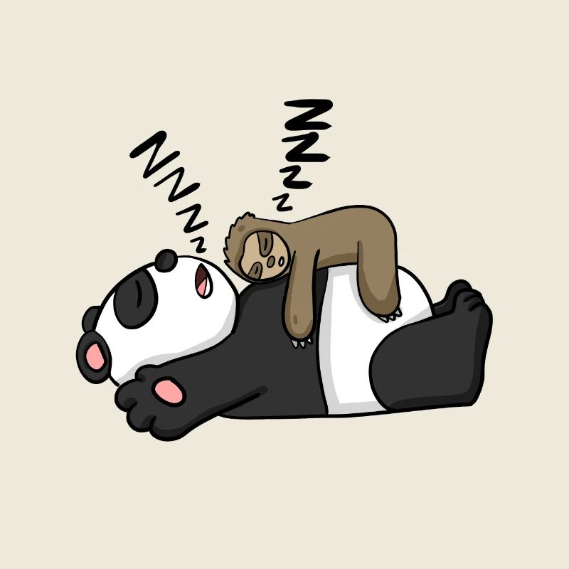 Sloth and panda