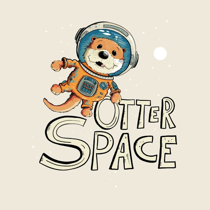 Otter Space Otter en tant qu’astronaute dans l’espace