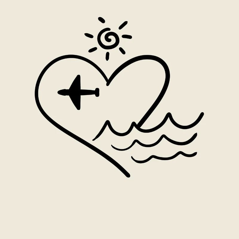 Flugzeuge Flugzeug Herz Liebe Urlaub Pilot