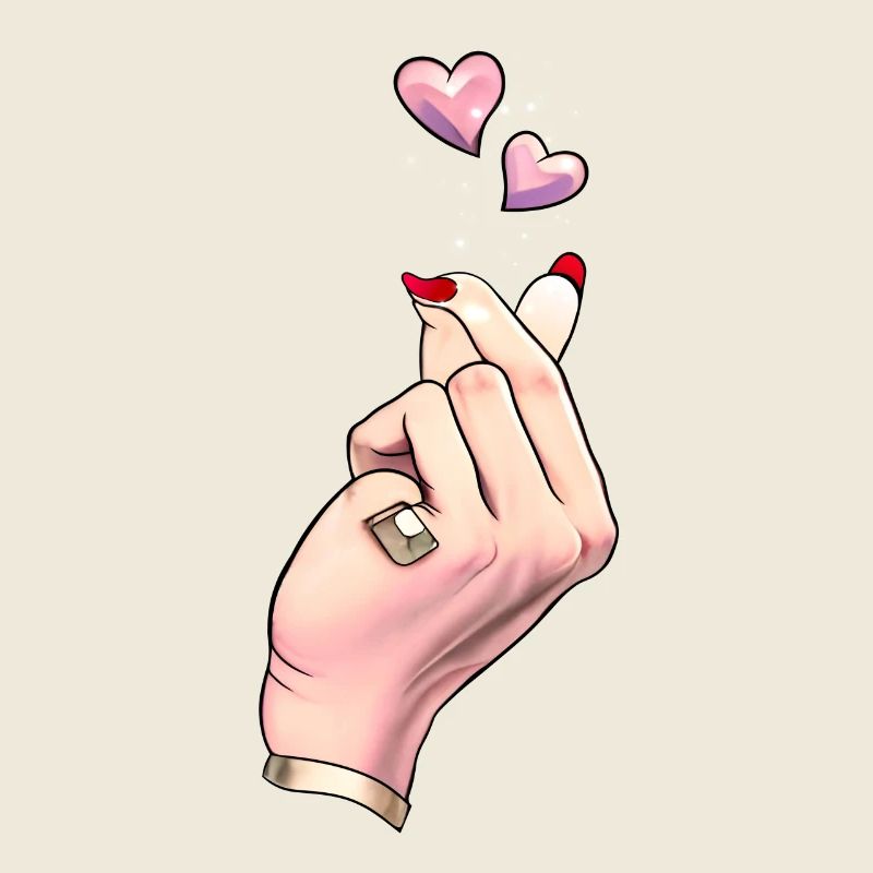 Finger Heart K Pop coréenne