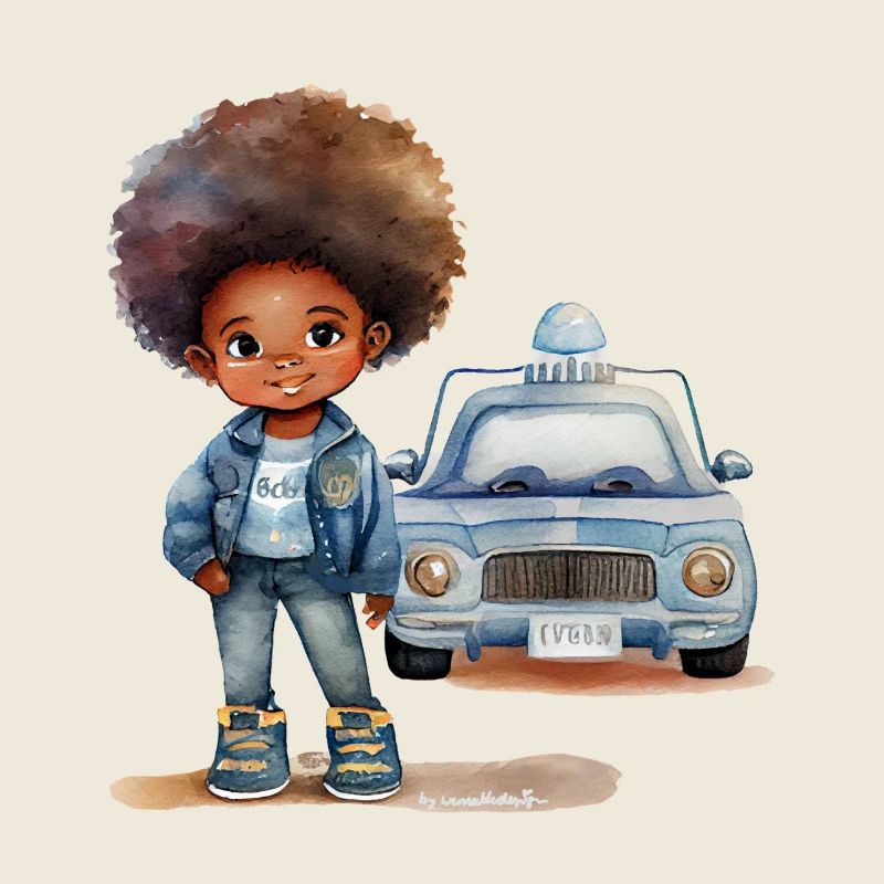 Kinderheldin mit Polizeiwagen Design