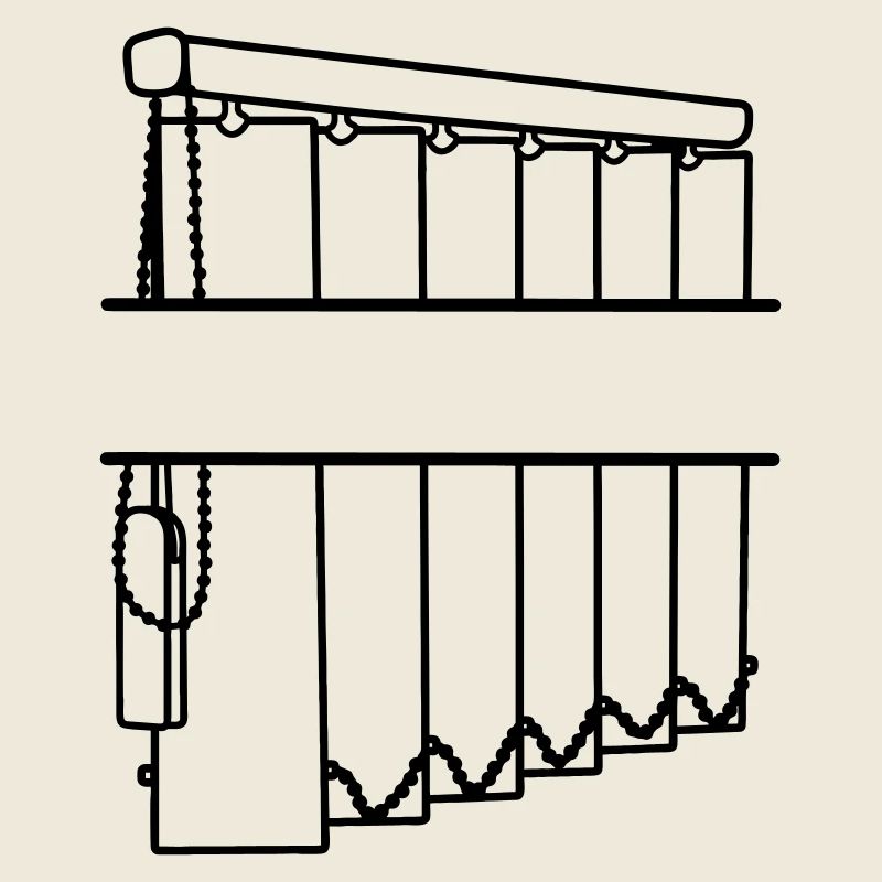 Slats transparent window coverings