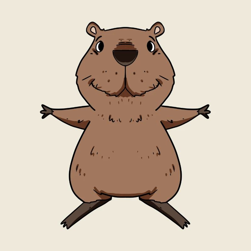 Capybara capybara motif