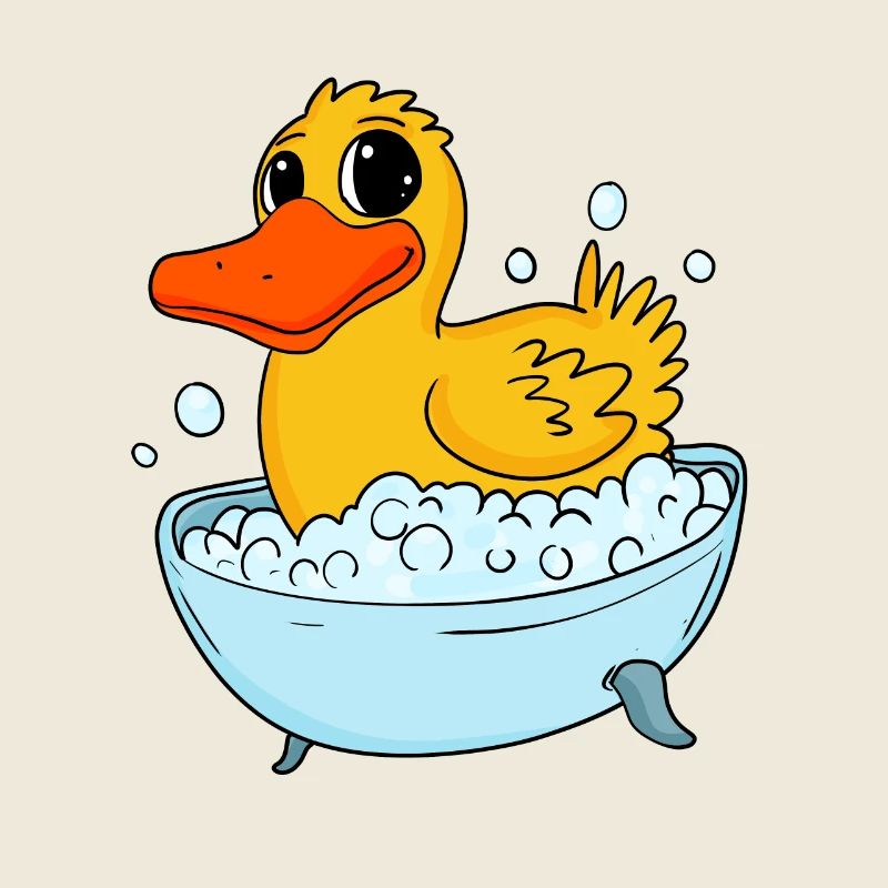 Duck bathing duck bathing