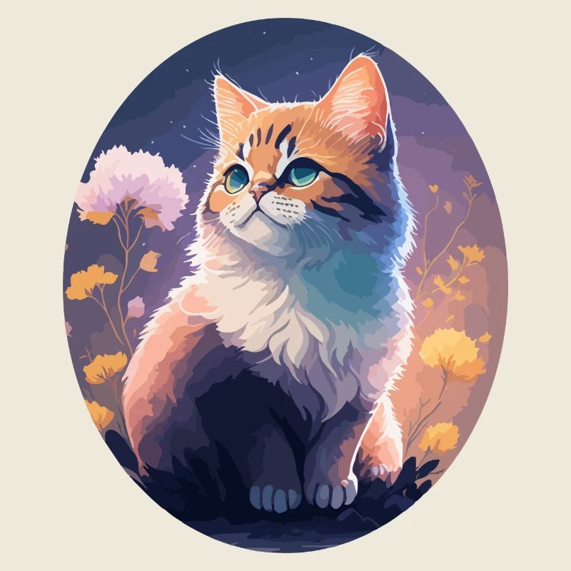 Illustrated Night Cat