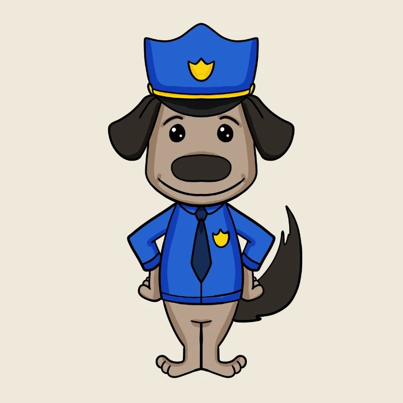 Policier chien policier