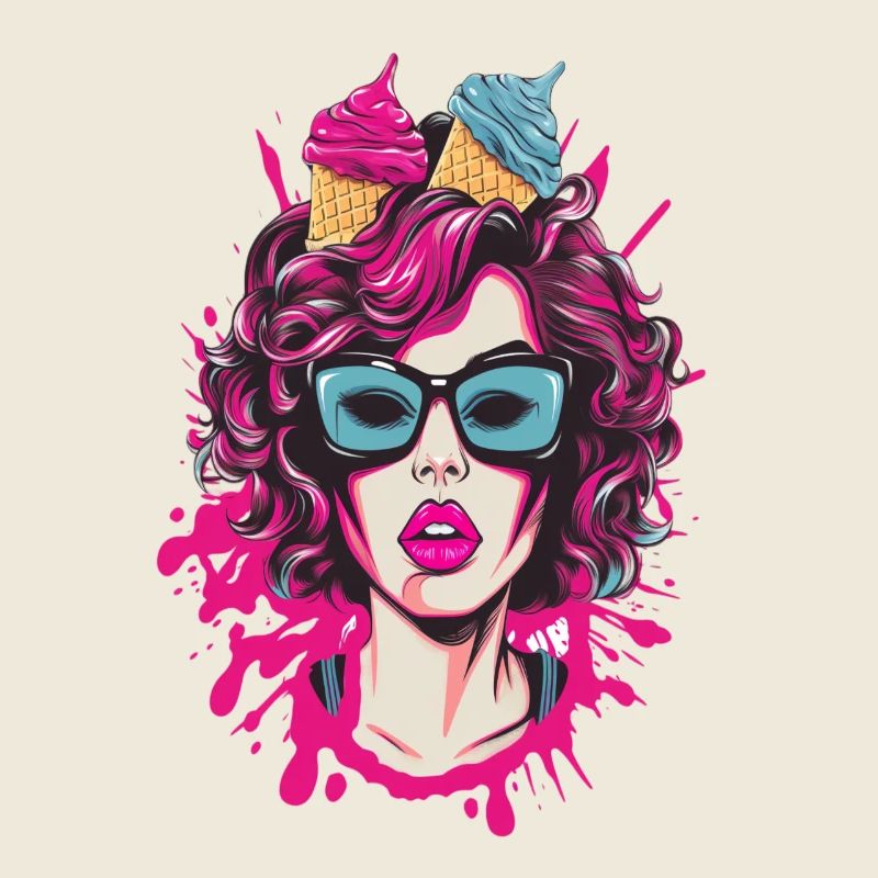 Lebendige Pop-Art Comics Schwester