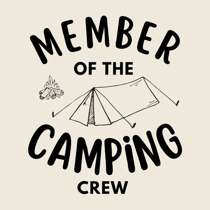 Membre de l’équipe de camping drôle