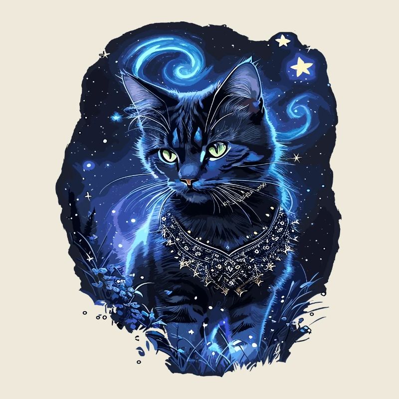Zauberhafte schwarze Katze