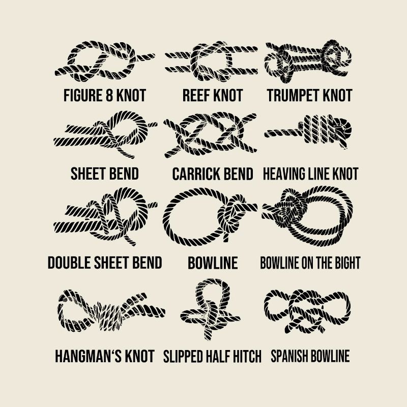Sailing, sailboat, sailing knots, knotting
