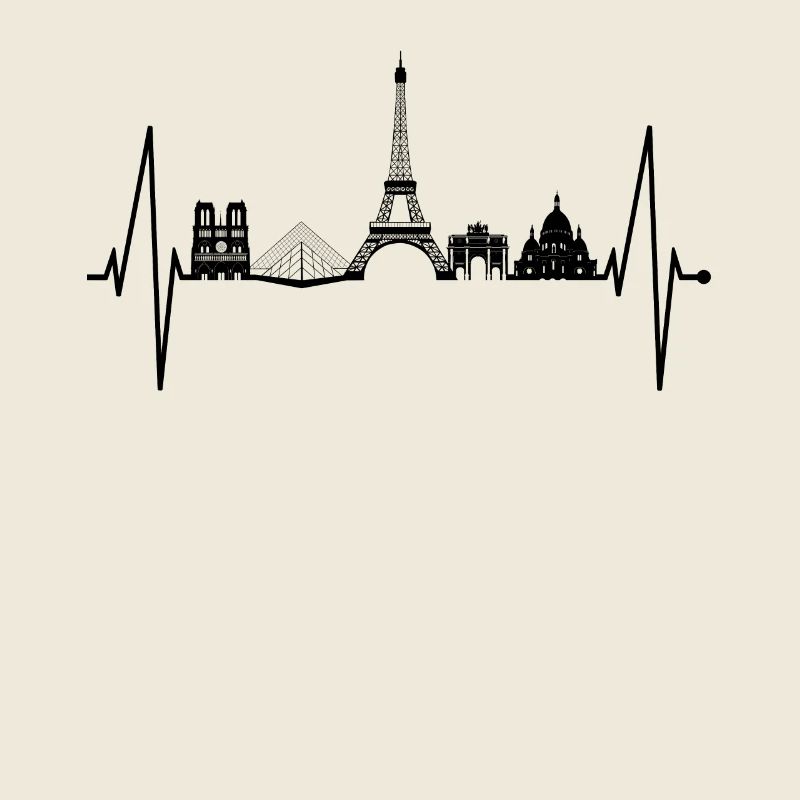 Paris Skyline Herzschlag Eiffelturm Frankreich