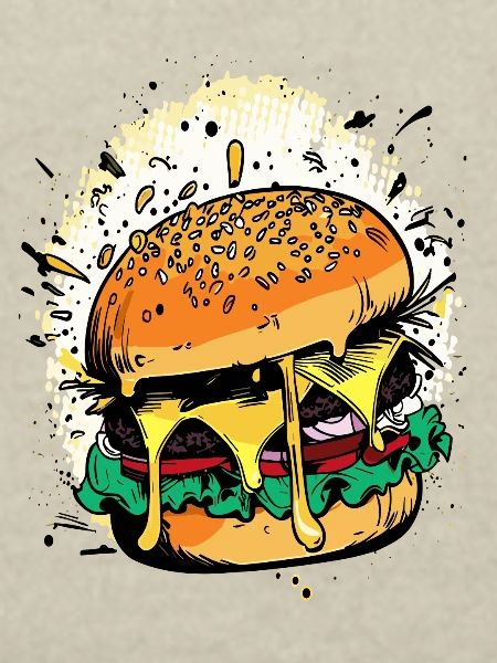 Cheeseburger Comic Burger