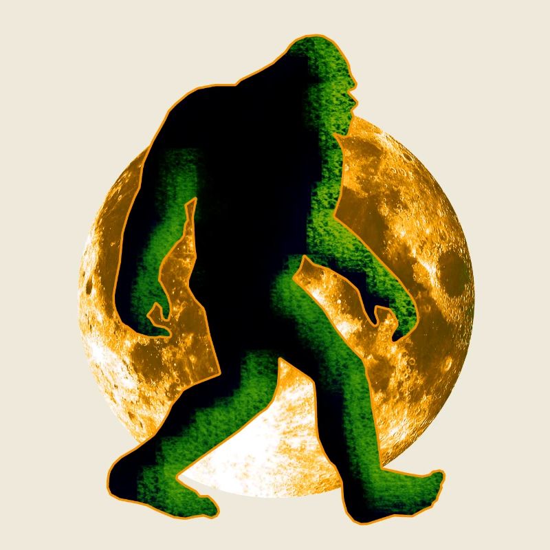 Bigfoot Sasquatch et lune