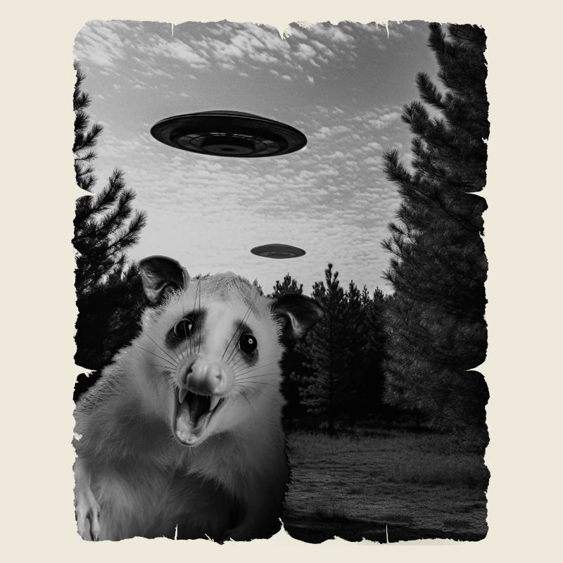 opossum Alien Invasion Uap Weirdcore