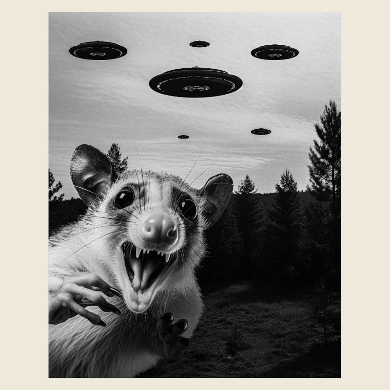 opossum Alien Invasion Uap Weirdcore