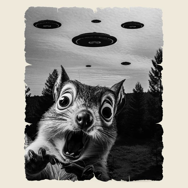 Écureuil Alien Invasion Uap Weirdcore