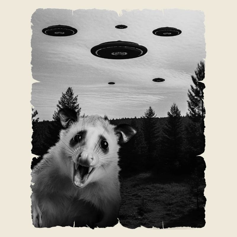 opossum Alien Invasion Uap Weirdcore